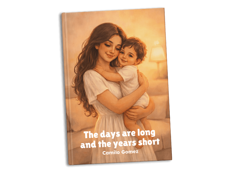 The Days Are Long and the Years Short, personalised book cover