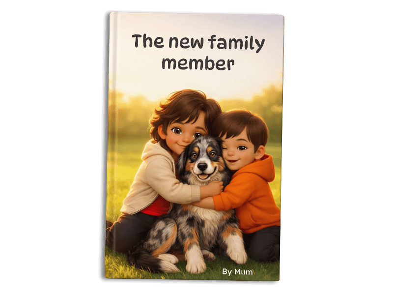 The New Family Member, personalised book cover